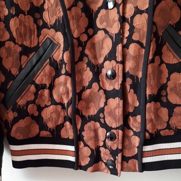 NWT Coach black & brown leather bomber jacket - Picture 12 of 12